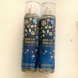 Full Size Bath and Body Works Fragrance Mist Dream Bright. Set of 2